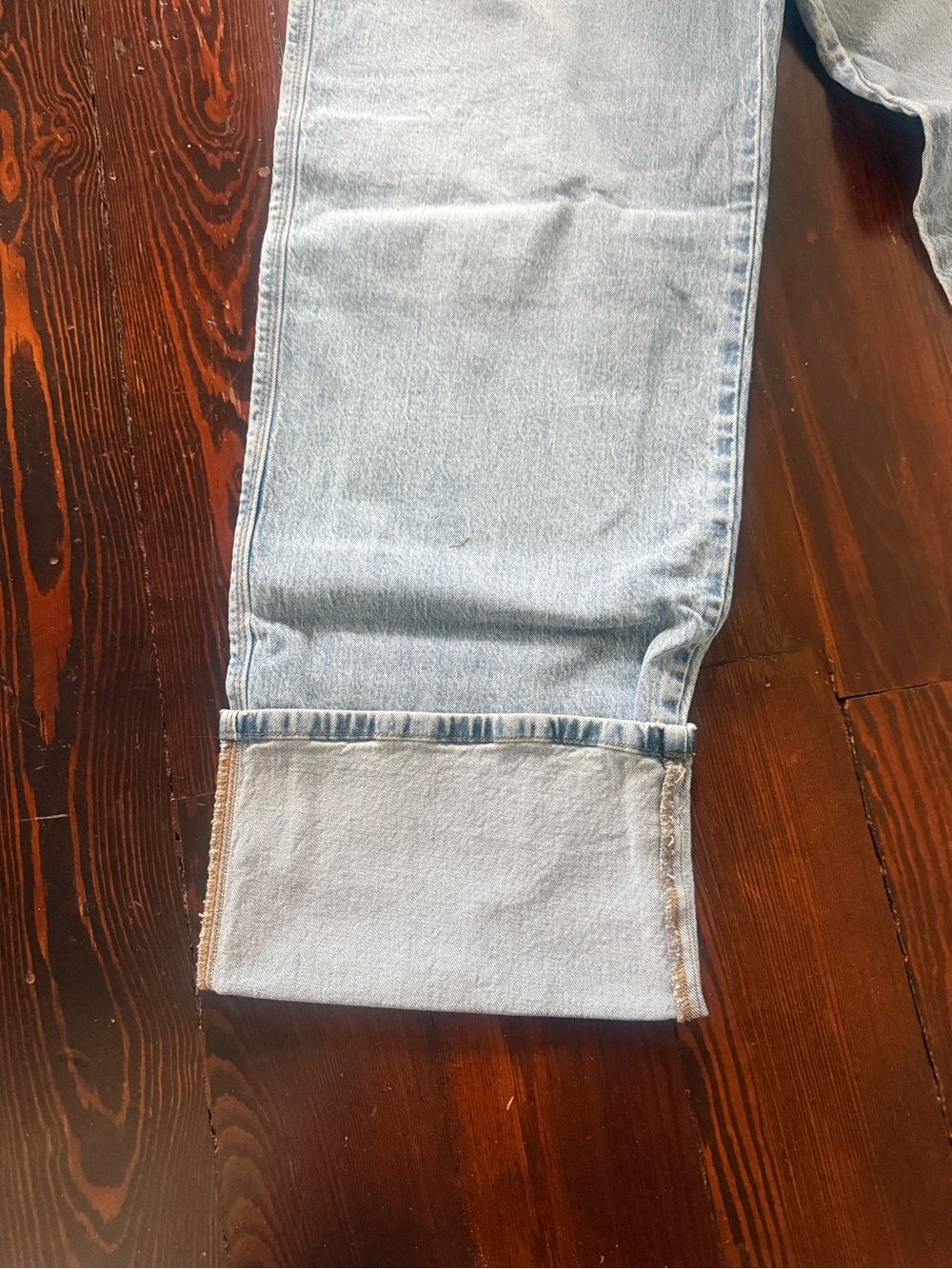 NWT Zenana High Rise Cuffed Wide Leg Jeans Light Wash DTP-9583LL Size 30 - Picture 5 of 9